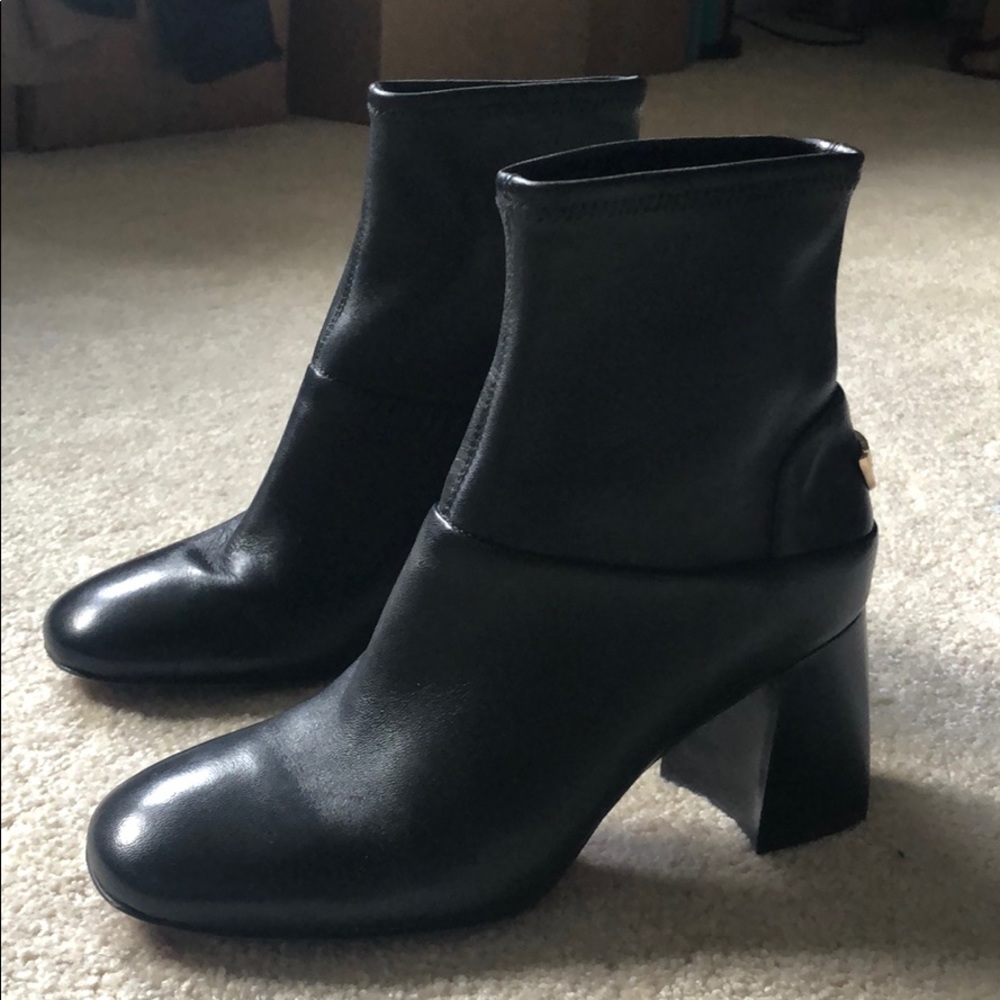 Tory Burch Sidney black leather booties